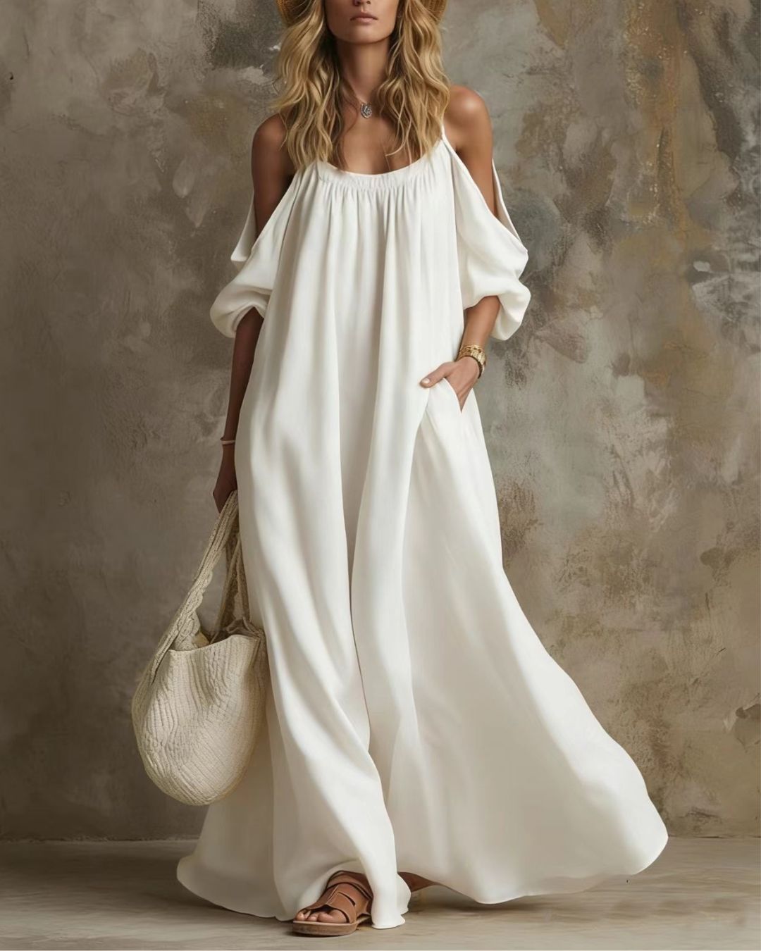 Curvvvy™ Resort Spaghetti Strap Swing Maxi Dress