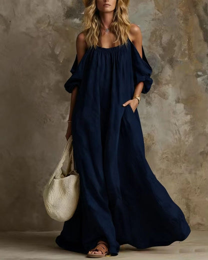 Curvvvy™ Resort Spaghetti Strap Swing Maxi Dress