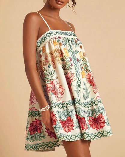 Curvvvy™ Mini Abito Slip Boho a Fiori