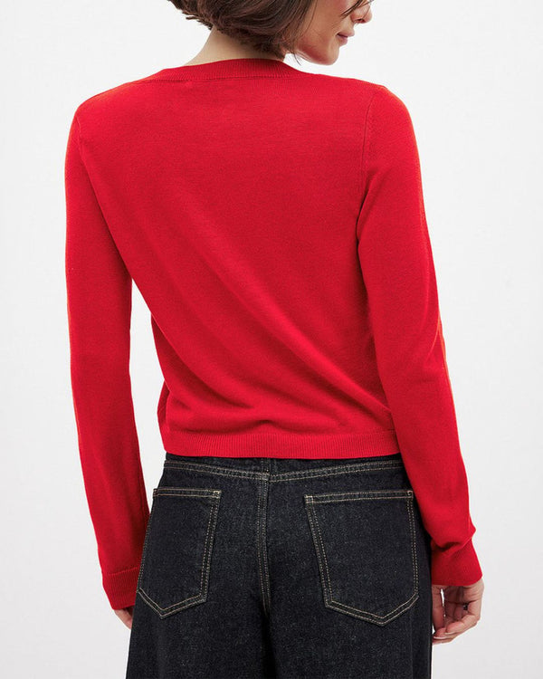 Curvvvy™ Jersey Ligero de Cuello Redondo y Manga Larga
