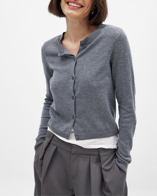 Curvvvy™ Jersey Ligero de Cuello Redondo y Manga Larga