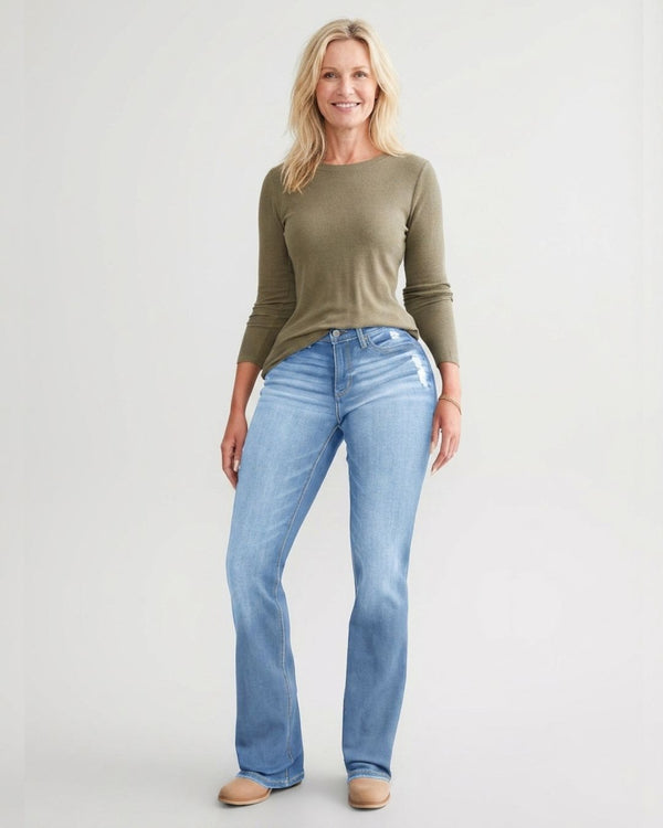 Curvvvy™ Jeans Svasati Slim Elasticizzati a Vita Elastica