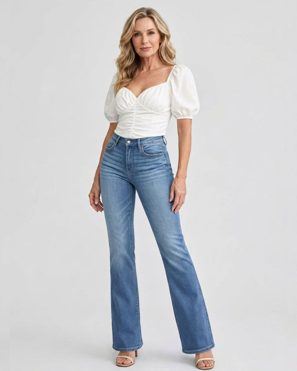 Curvvvy™ Jeans Svasati Slim Elasticizzati a Vita Elastica