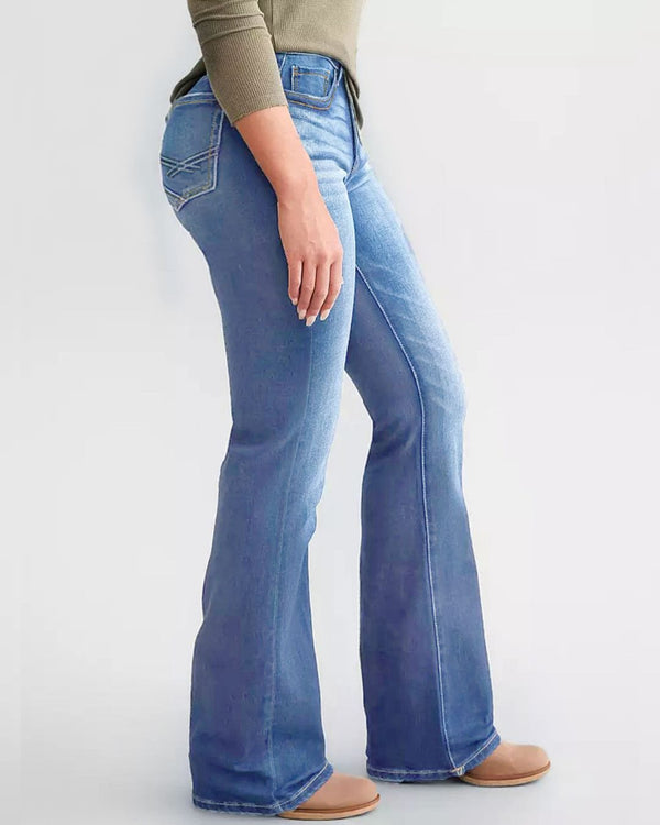Curvvvy™ Jeans Svasati Slim Elasticizzati a Vita Elastica