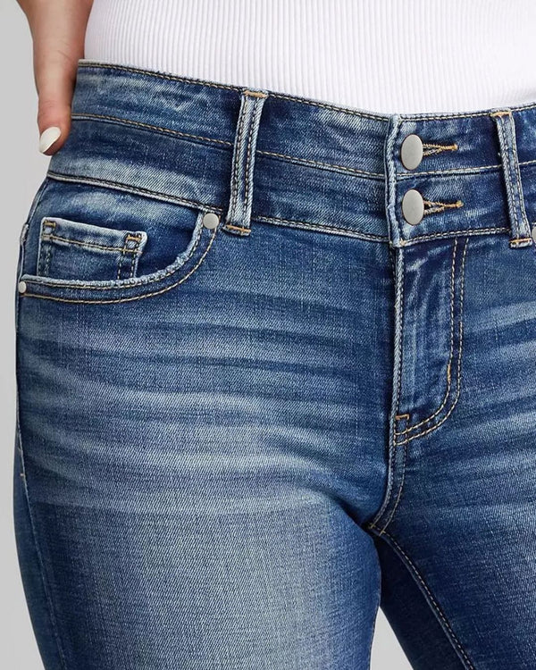 Curvvvy™ Vaquero Acampanado Ajustado de Cintura Elástica y Alta Elasticidad