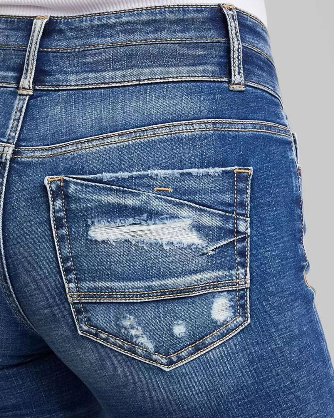 Curvvvy™ Vaquero Acampanado Ajustado de Cintura Elástica y Alta Elasticidad