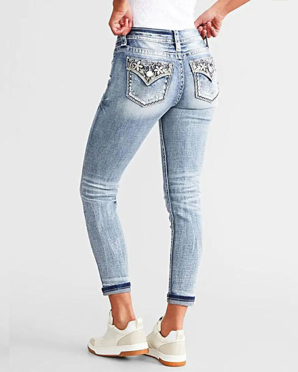 Curvvvy™ Jeans Svasati Slim Elasticizzati a Vita Elastica