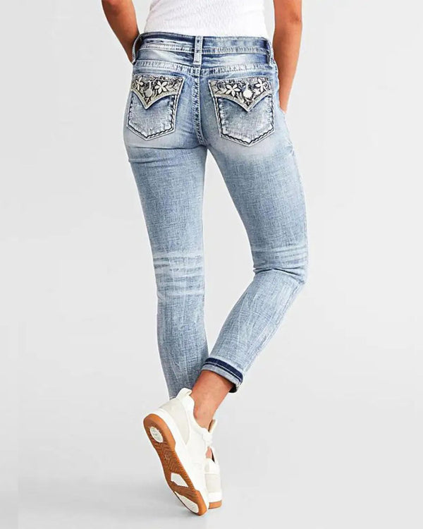 Curvvvy™ Jeans Svasati Slim Elasticizzati a Vita Elastica