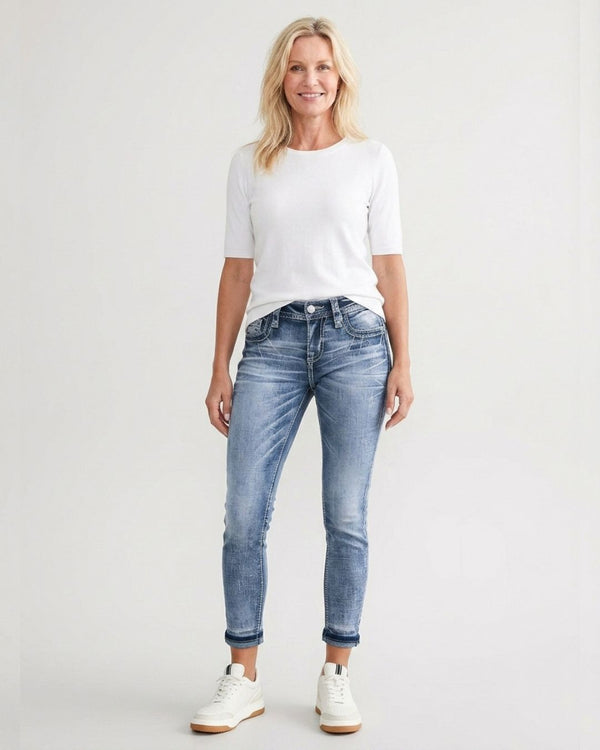 Curvvvy™ Jeans Svasati Slim Elasticizzati a Vita Elastica