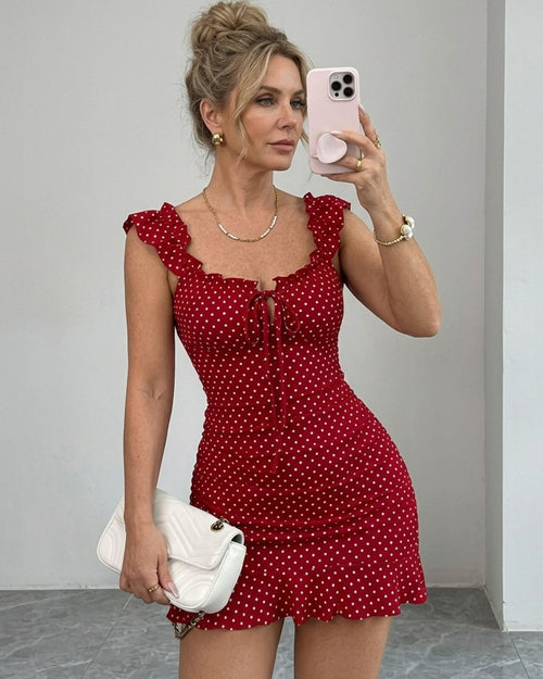 Curvvvy™ Maxikleid mit Leopardenprint, Spitzenbesatz und Schlitz