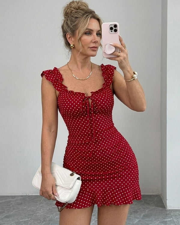 Curvvvy™ Maxikleid mit Leopardenprint, Spitzenbesatz und Schlitz