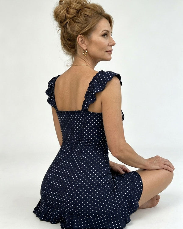 Curvvvy™ Maxikleid mit Leopardenprint, Spitzenbesatz und Schlitz