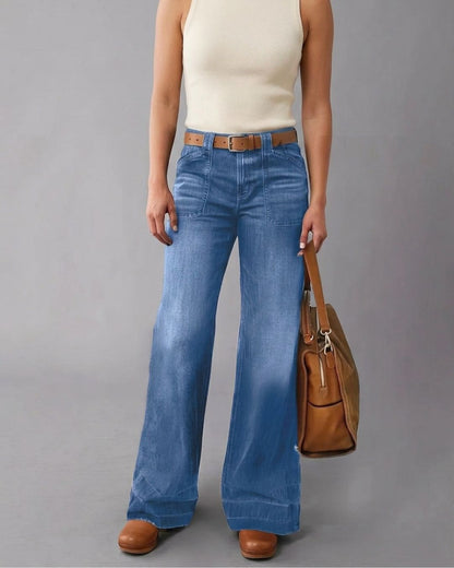 Curvvvy™ High-Waist Jeans mit geradem Bein und lockerer Passform