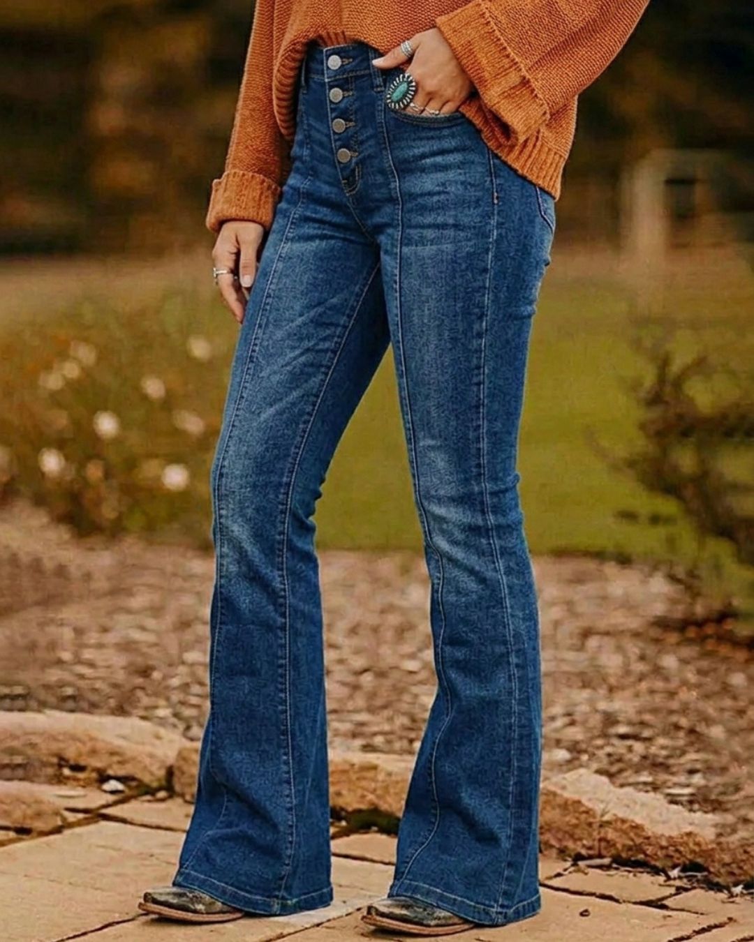 Curvvvy™ Jeans Svasati Vita Alta Lavaggio Chiaro