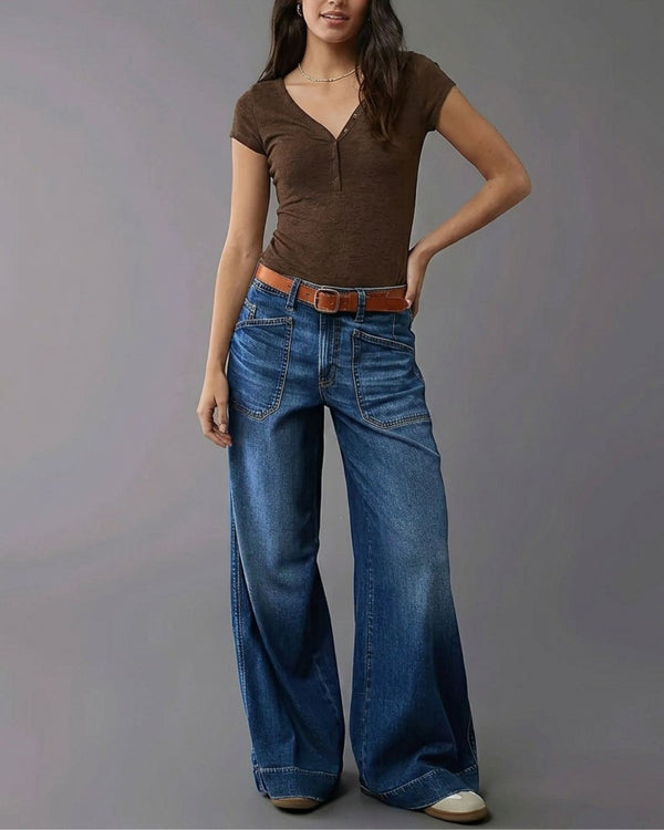 Curvvvy™ Lässige Jeans mit weitem, geradem Bein
