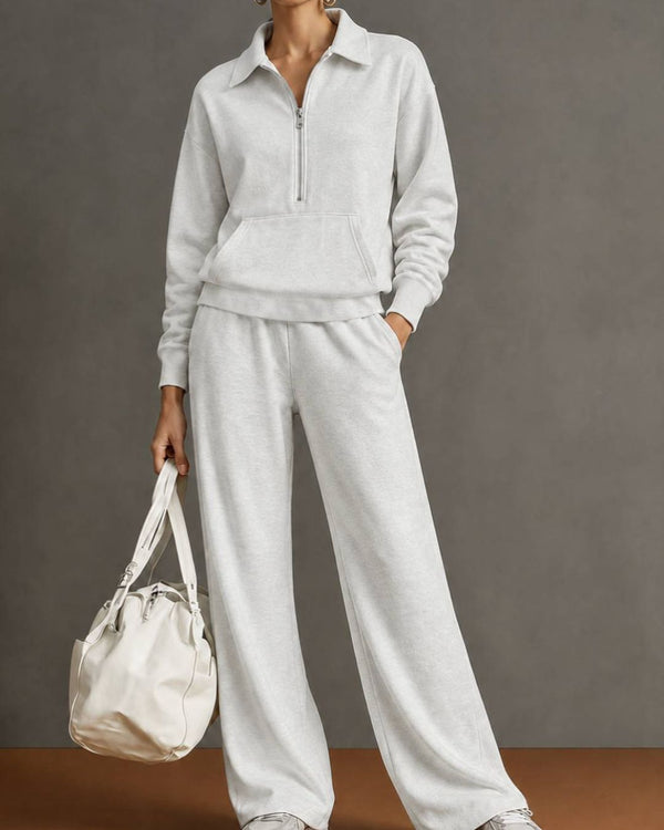 Curvvvy™ Half-Zip Sweatshirt & Pants Set