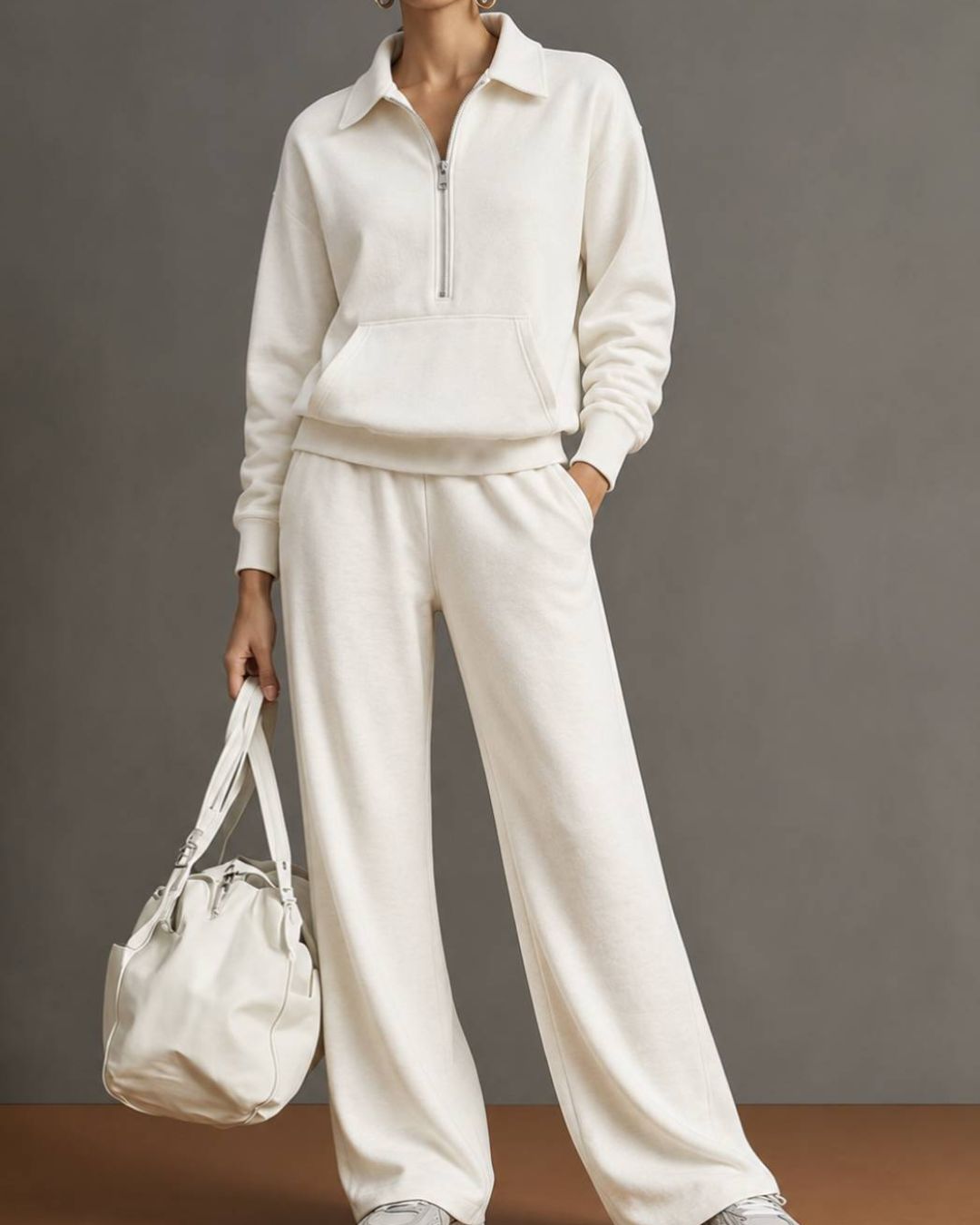 Curvvvy™ Half-Zip Sweatshirt & Pants Set