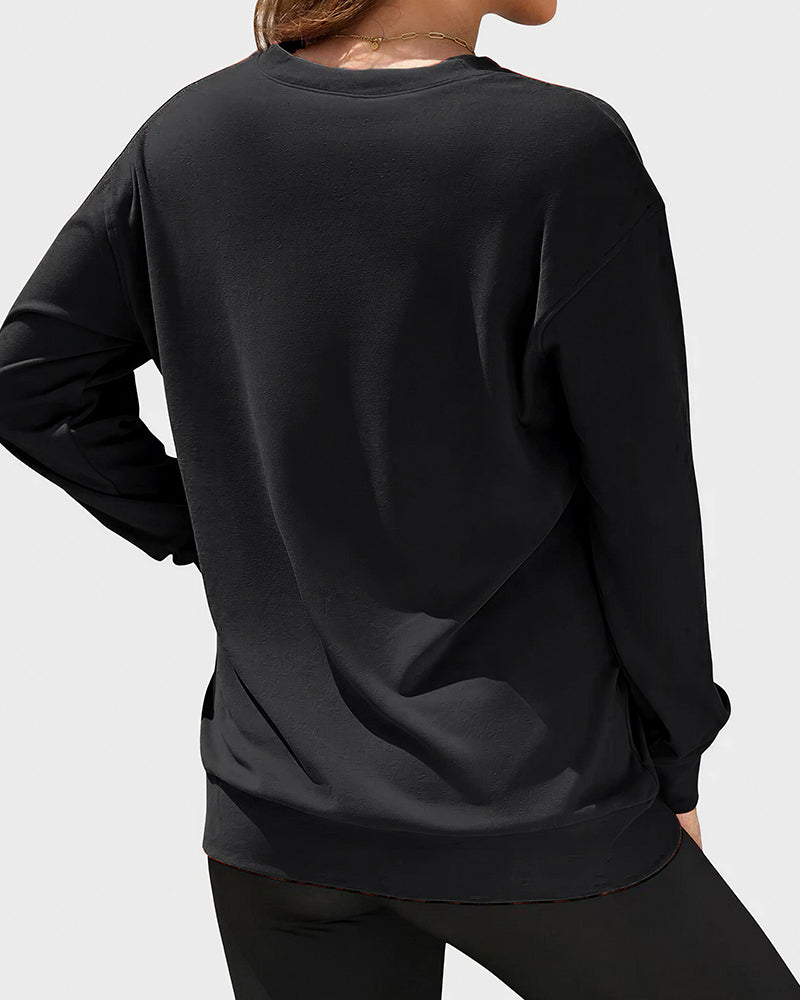 Curvvvy™ Felpa Casual Scollo a V con Tasca