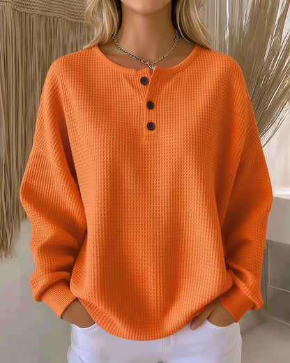 Curvvvy™ Felpa Casual Scollo a V con Tasca