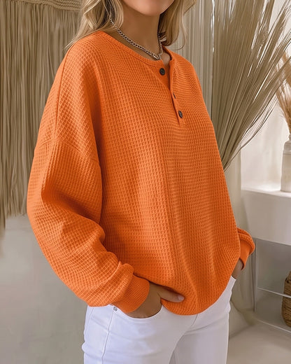 Curvvvy™ Felpa Casual Scollo a V con Tasca