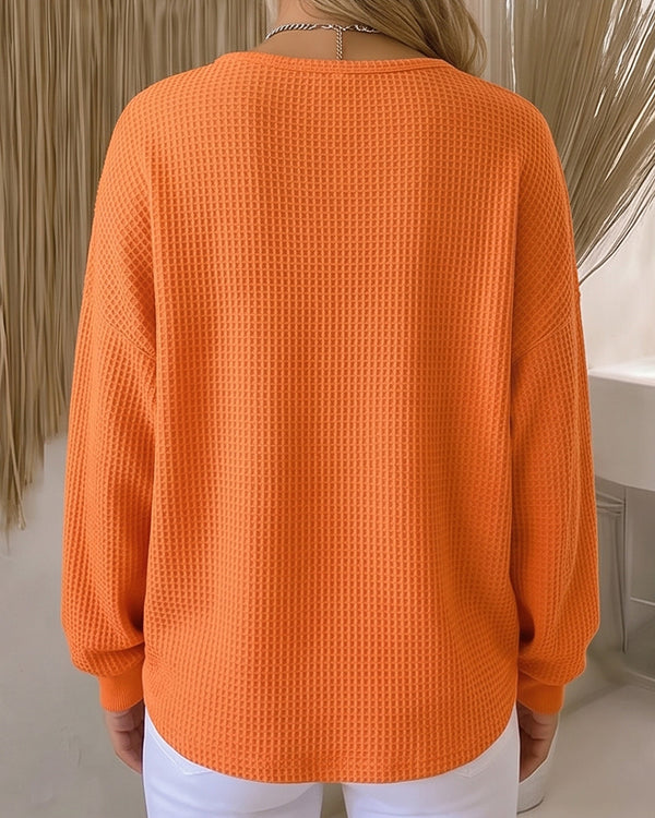 Curvvvy™ Felpa Casual Scollo a V con Tasca