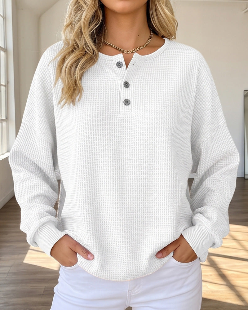 Curvvvy™ Felpa Casual Scollo a V con Tasca