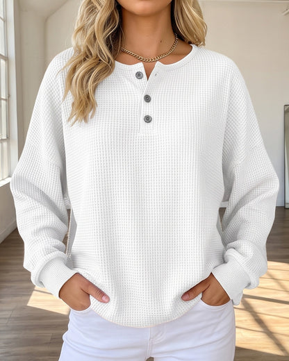 Curvvvy™ Felpa Casual Scollo a V con Tasca