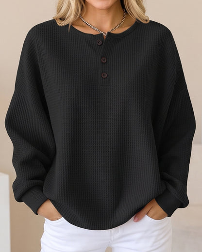 Curvvvy™ Felpa Casual Scollo a V con Tasca