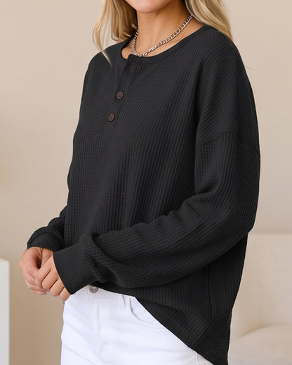 Curvvvy™ Felpa Casual Scollo a V con Tasca
