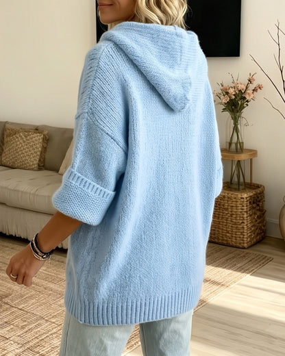 Curvvvy™ Cardigan in Maglia Oversize con Maniche a Lanterna