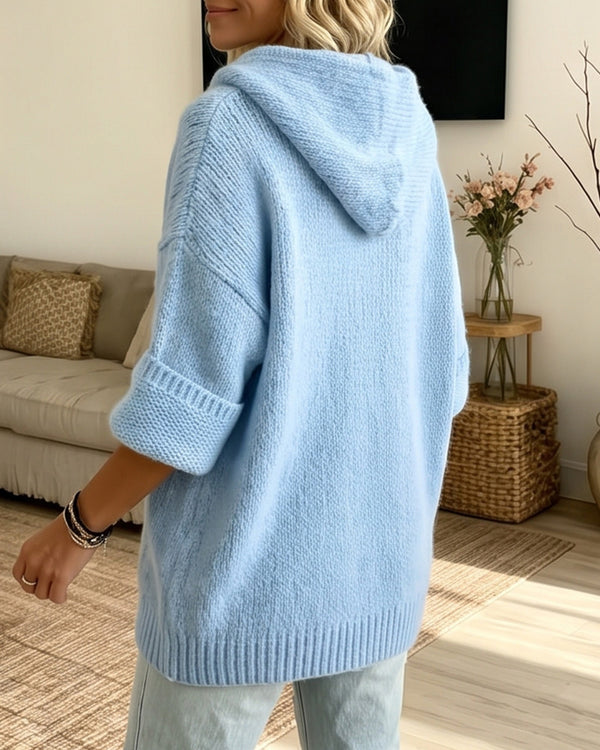 Curvvvy™ Cardigan in Maglia Oversize con Maniche a Lanterna