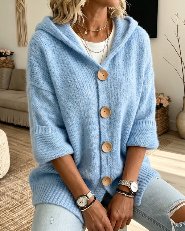 Curvvvy™ Cardigan in Maglia Oversize con Maniche a Lanterna