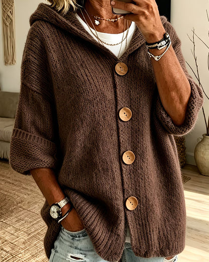 Curvvvy™ Cardigan in Maglia Oversize con Maniche a Lanterna