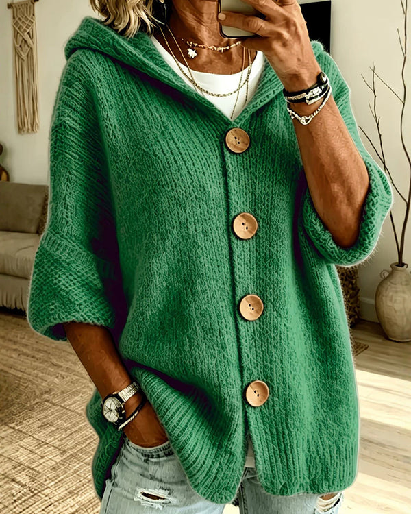 Curvvvy™ Cardigan in Maglia Oversize con Maniche a Lanterna