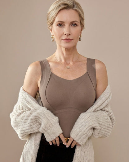 Curvvvy™ Warm Vest with Built-In Bra
