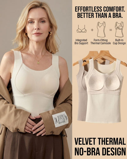Curvvvy™ Warm Vest with Built-In Bra