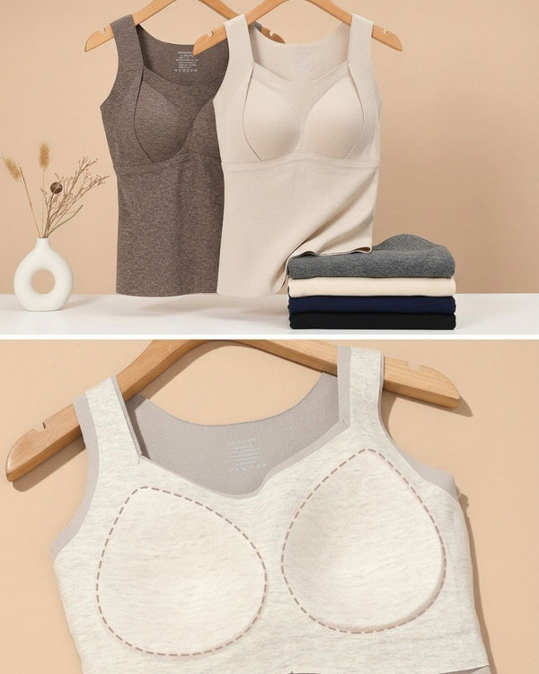 Curvvvy™ Warm Vest with Built-In Bra