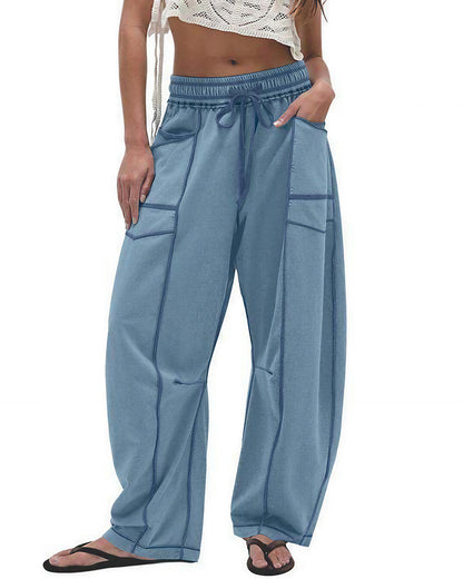 Curvvvy™ Pantaloni Jogger a Gamba Larga con Coulisse e Tasche