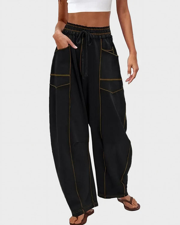 Curvvvy™ Pantaloni Jogger a Gamba Larga con Coulisse e Tasche