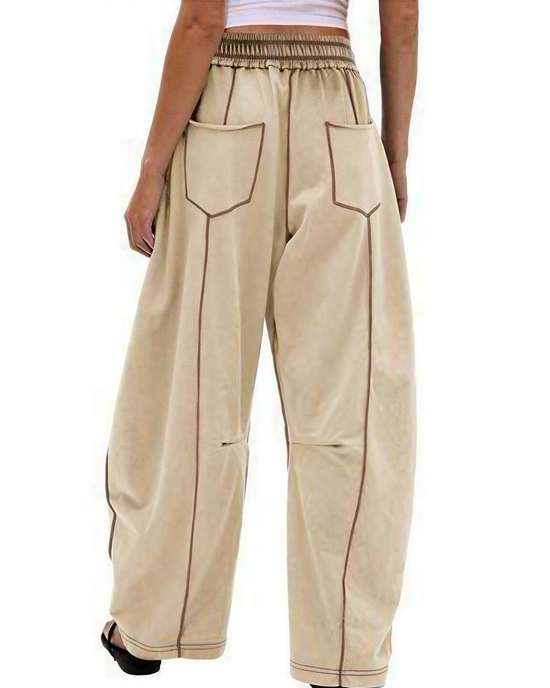 Curvvvy™ Pantaloni Jogger a Gamba Larga con Coulisse e Tasche