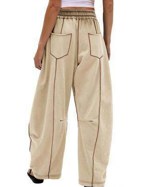 Curvvvy™ Pantaloni Jogger a Gamba Larga con Coulisse e Tasche