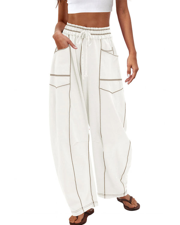 Curvvvy™ Pantaloni Jogger a Gamba Larga con Coulisse e Tasche