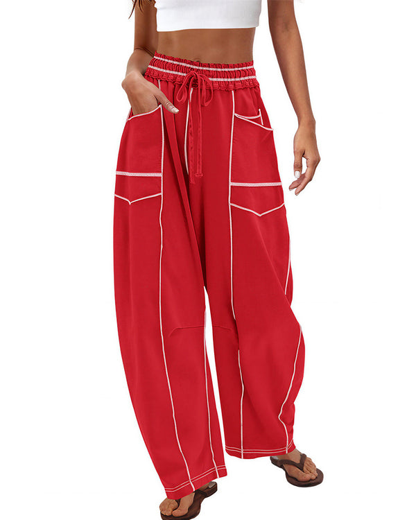 Curvvvy™ Pantaloni Jogger a Gamba Larga con Coulisse e Tasche