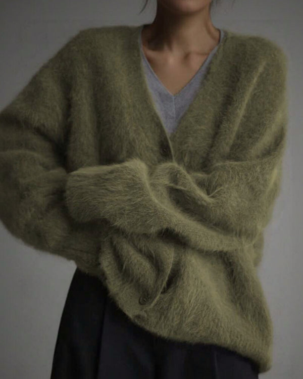 Curvvvy™ Cardigan in Maglia Aperto Effetto Ali di Farfalla