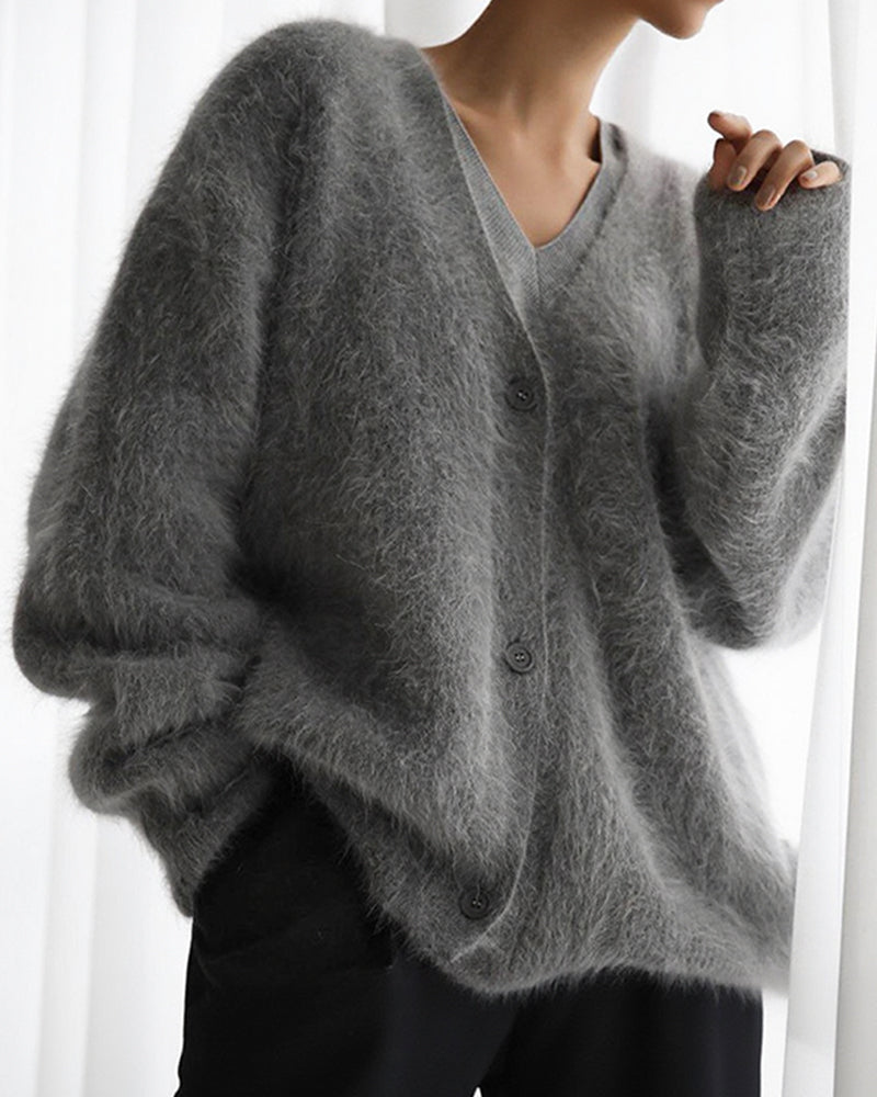 Curvvvy™ Cardigan in Maglia Aperto Effetto Ali di Farfalla
