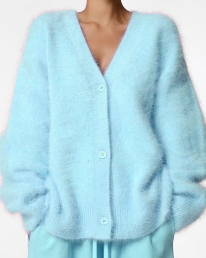 Curvvvy™ Cardigan in Maglia Aperto Effetto Ali di Farfalla