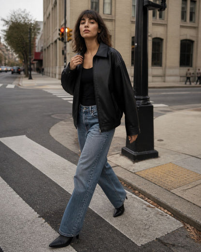 Curvvvy™ Oversized Bomber Jacket