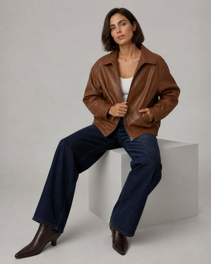 Curvvvy™ Oversized Bomber Jacket