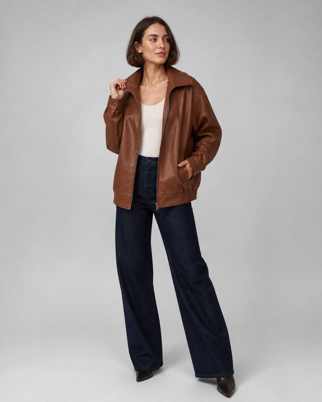 Curvvvy™ Oversized Bomber Jacket