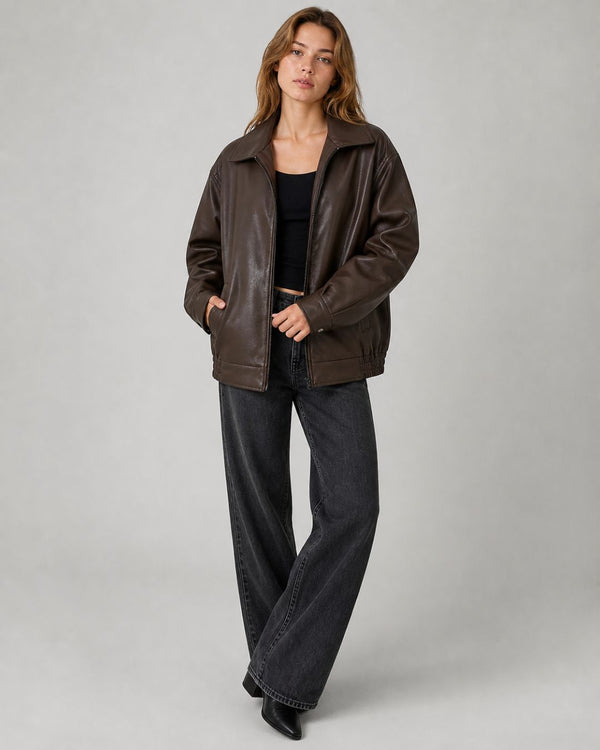 Curvvvy™ Oversized Bomber Jacket